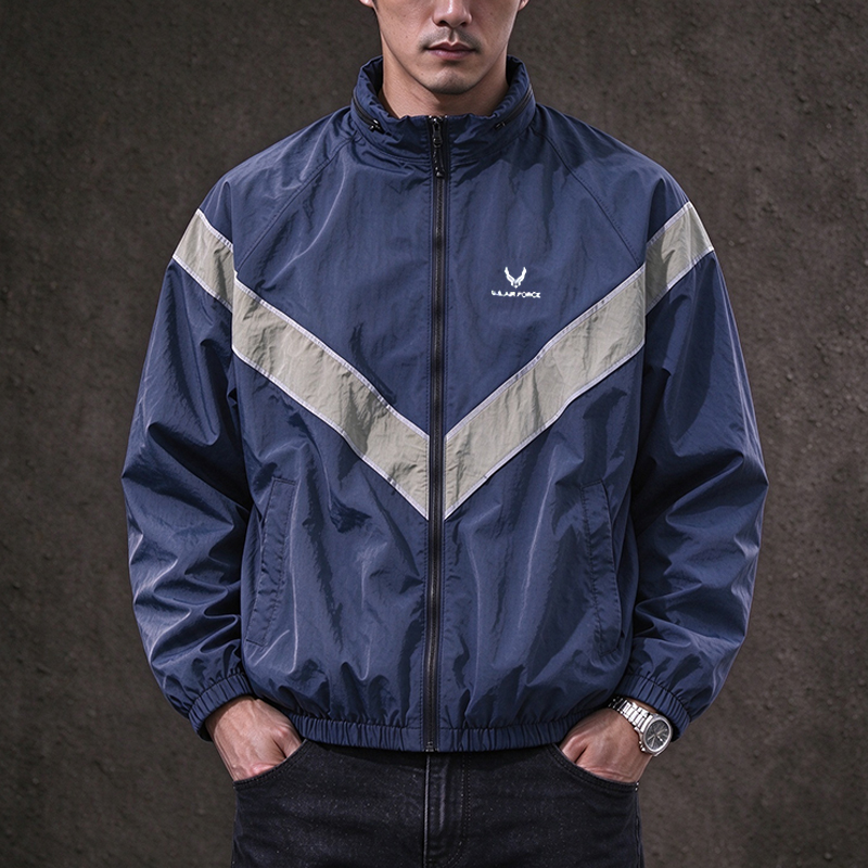Vintage Windbreaker Nylon - Jaqueta Corta-Vento Militar Vintage IPFU Masculina
