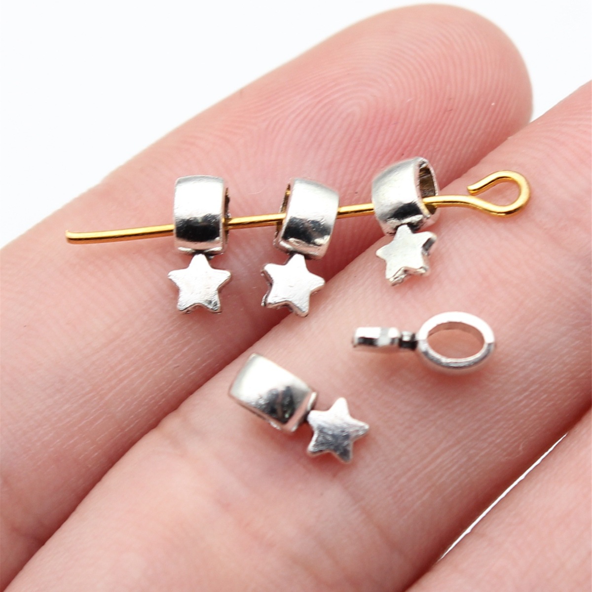 Vintage Fashion Online - 40 peças, 8,5x4x3,8 mm, pequenos pingentes