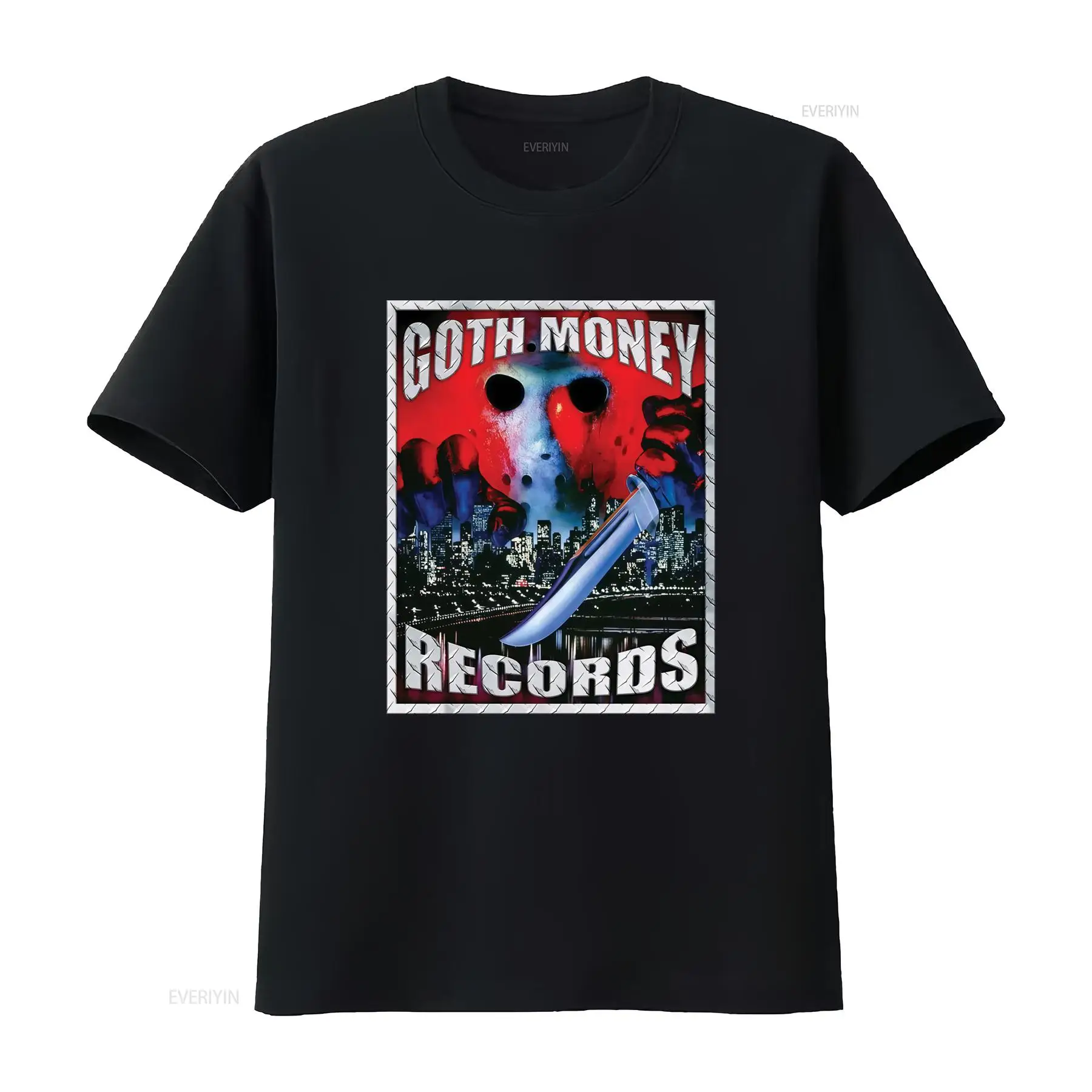 Vintage Fashion Jersey - Camiseta Gótica Money Records com Logo
