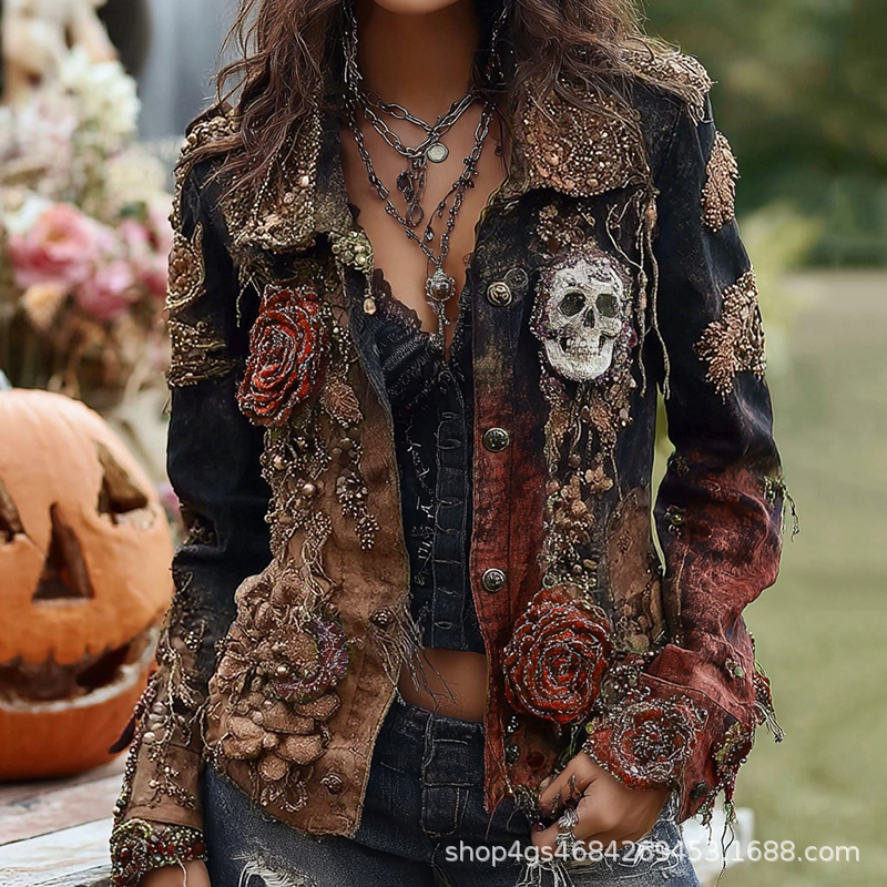 Jaqueta Gótica Punk com Bordad - Vintage Fashion Stores avaliação e preço