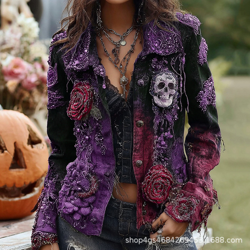Jaqueta Gótica Punk com Bordad - Vintage Fashion Stores avaliação e preço