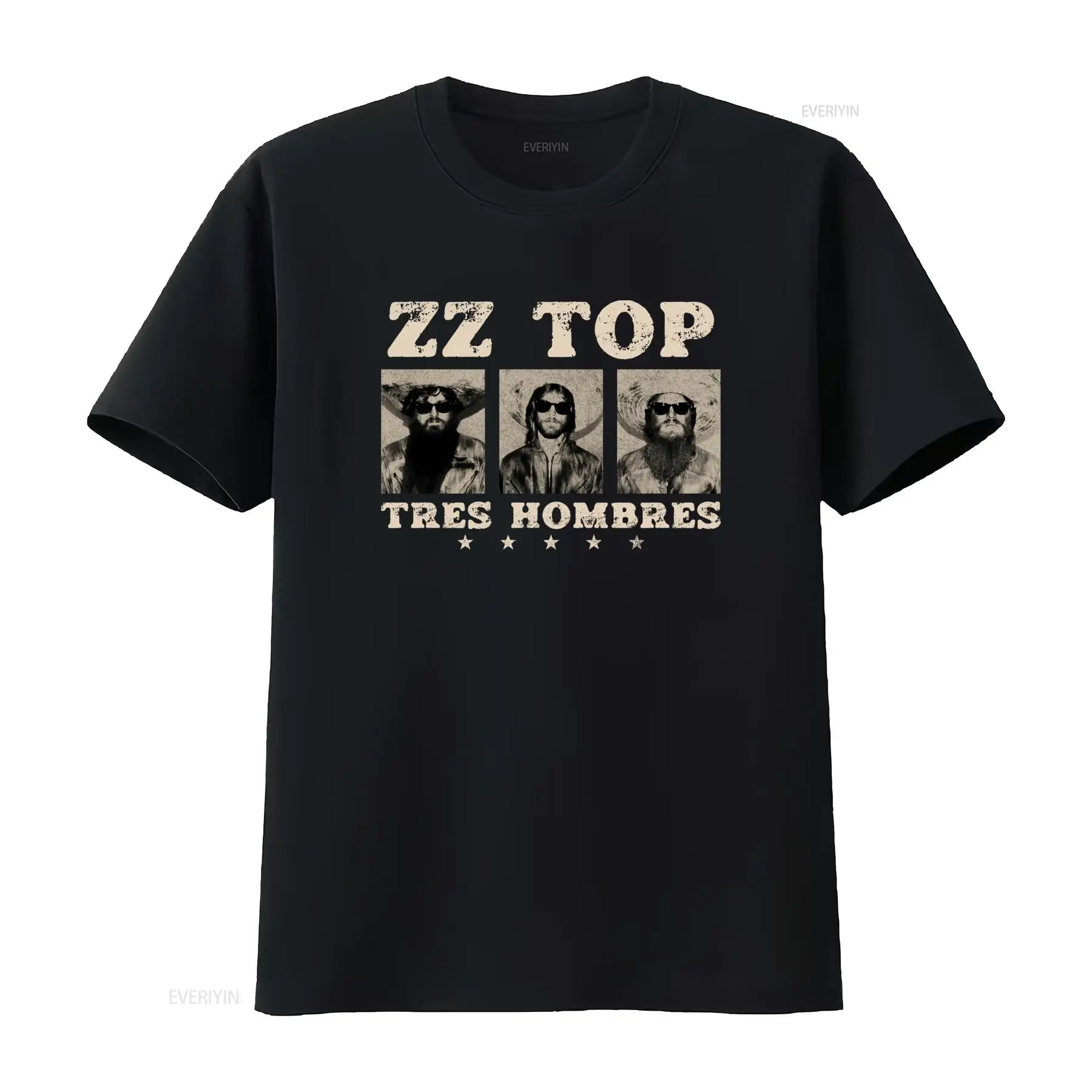 Camiseta Tres Hombres ZZ Top R - Vintage Fashion La avaliação e preço