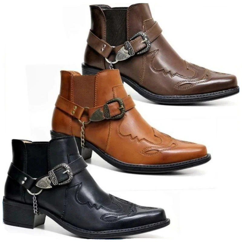 Botas Masculinas de Couro Vint - Vintage Fashion Enthusiasts avaliação e preço
